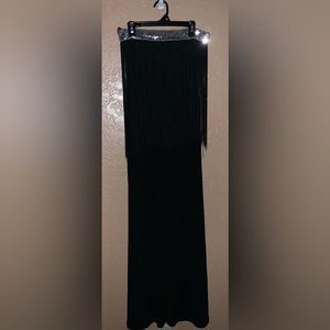 Women’s Black And Silver Fringe Jumpsuit Sz: S - Pre-owned